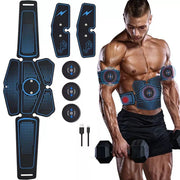 EMS Abs Trainer – Rechargeable Muscle Stimulator Belt & Pads for Core and Arms