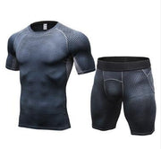 Men’s Compression Set – Quick-Dry Athletic Shirt & Shorts Gym Training Outfit