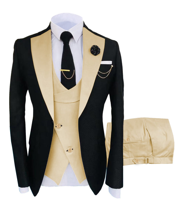 Men's Prestige Contrast Tuxedo Suit Set