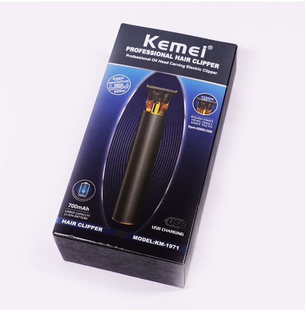 Professional Hair Clipper – Rechargeable USB Cordless Trimmer (Model KM-1971)