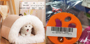 Fluffy Pet Cave Bed – Warm Plush Nest for Cats & Small Dogs