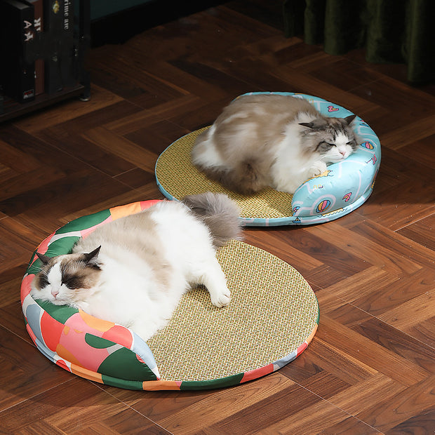 PetHouse Zen Rattan Lounger — Breathable Cat Sofa Bed