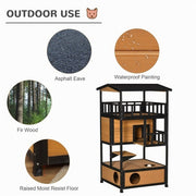 PetHouse Grand Cat Villa — Three-Tier Outdoor Sanctuary