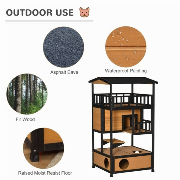 PetHouse Grand Cat Villa — Three-Tier Outdoor Sanctuary