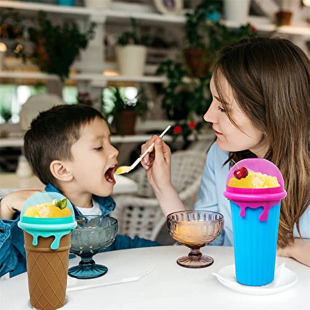 500ml Magic Slushy Maker Cup – Quick-Freeze Smoothie & Ice Cream Squeeze Cup