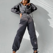 Women’s Zip-Up Jumpsuit – Long Sleeve Spandex Streetwear with Stand Collar (Multiple Colors)