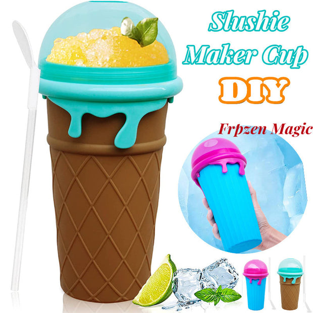 500ml Magic Slushy Maker Cup – Quick-Freeze Smoothie & Ice Cream Squeeze Cup