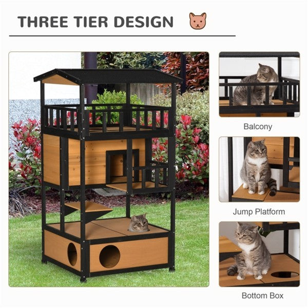 PetHouse Grand Cat Villa — Three-Tier Outdoor Sanctuary