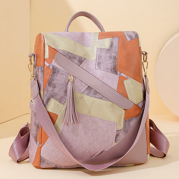 Large Capacity Popular Women's Bags Retro Patchwork Casual Bag