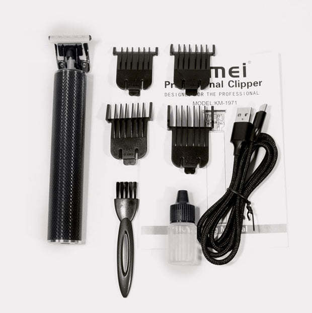 Professional Hair Clipper – Rechargeable USB Cordless Trimmer (Model KM-1971)