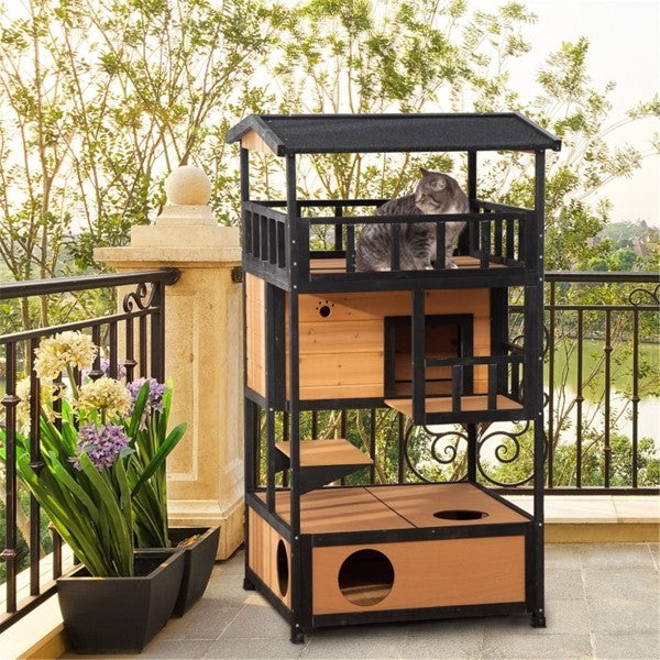 PetHouse Grand Cat Villa — Three-Tier Outdoor Sanctuary