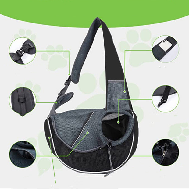 PetHouse Breathable Sling Carrier – Comfortable, Safe & Stylish Travel Bag for Small Pets