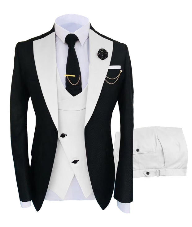Men's Prestige Contrast Tuxedo Suit Set