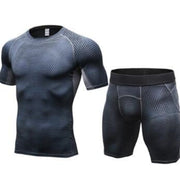 Men’s Compression Set – Quick-Dry Athletic Shirt & Shorts Gym Training Outfit