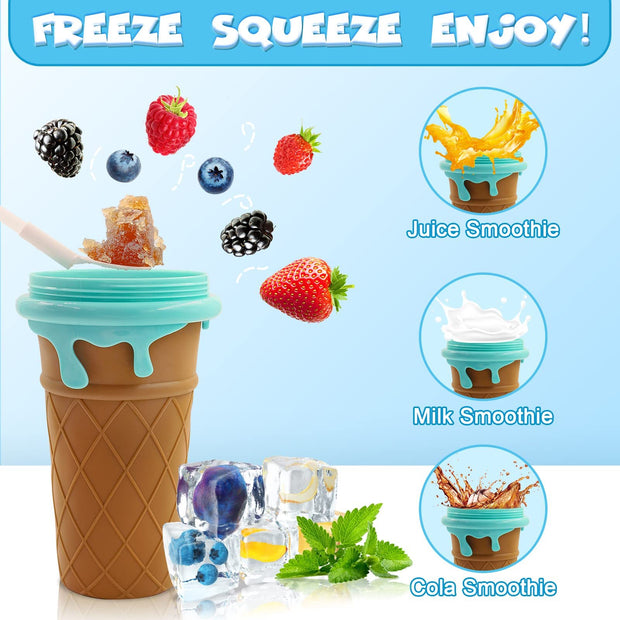 500ml Magic Slushy Maker Cup – Quick-Freeze Smoothie & Ice Cream Squeeze Cup
