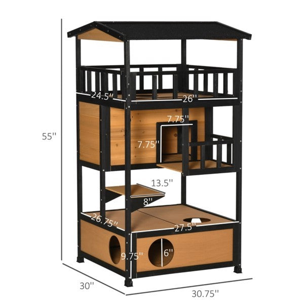 PetHouse Grand Cat Villa — Three-Tier Outdoor Sanctuary