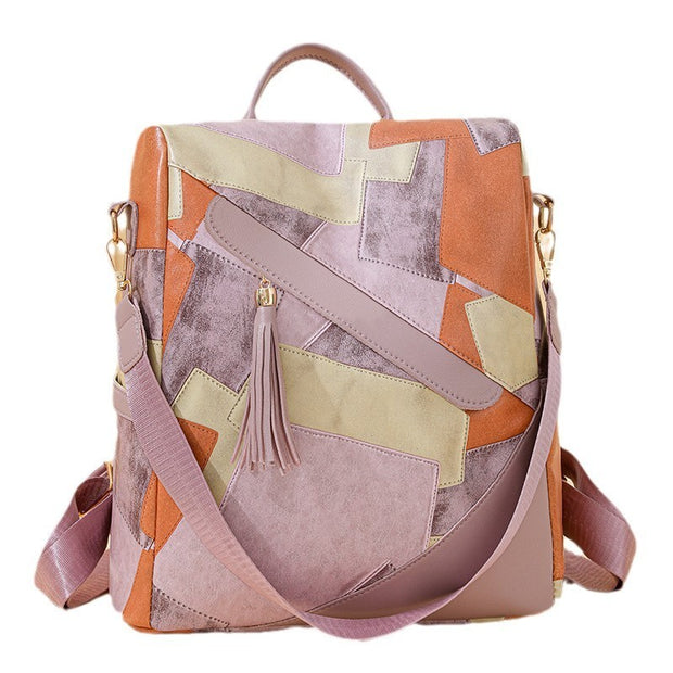 Large Capacity Popular Women's Bags Retro Patchwork Casual Bag