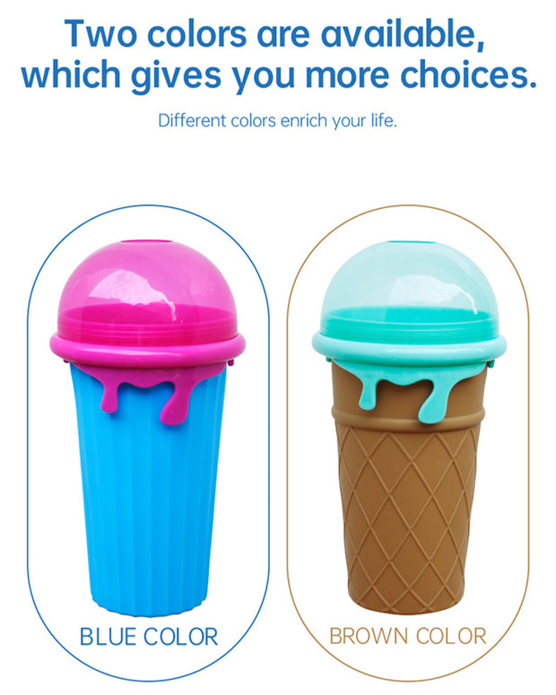 500ml Magic Slushy Maker Cup – Quick-Freeze Smoothie & Ice Cream Squeeze Cup