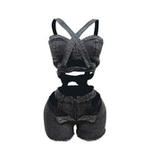 The Viral Denim Body Romper — “Snatched & Ready” Edition