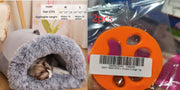 Fluffy Pet Cave Bed – Warm Plush Nest for Cats & Small Dogs
