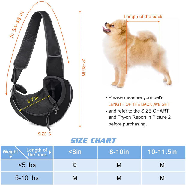 PetHouse Breathable Sling Carrier – Comfortable, Safe & Stylish Travel Bag for Small Pets