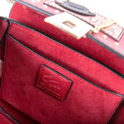 OH Fashion Crossbody Bag Saddle Handbag USA Nights, Red Wine