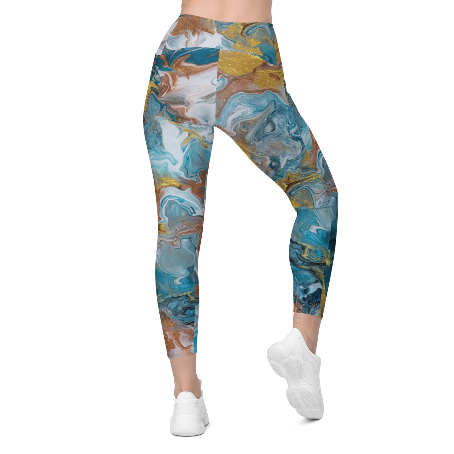 Crossover leggings with pockets