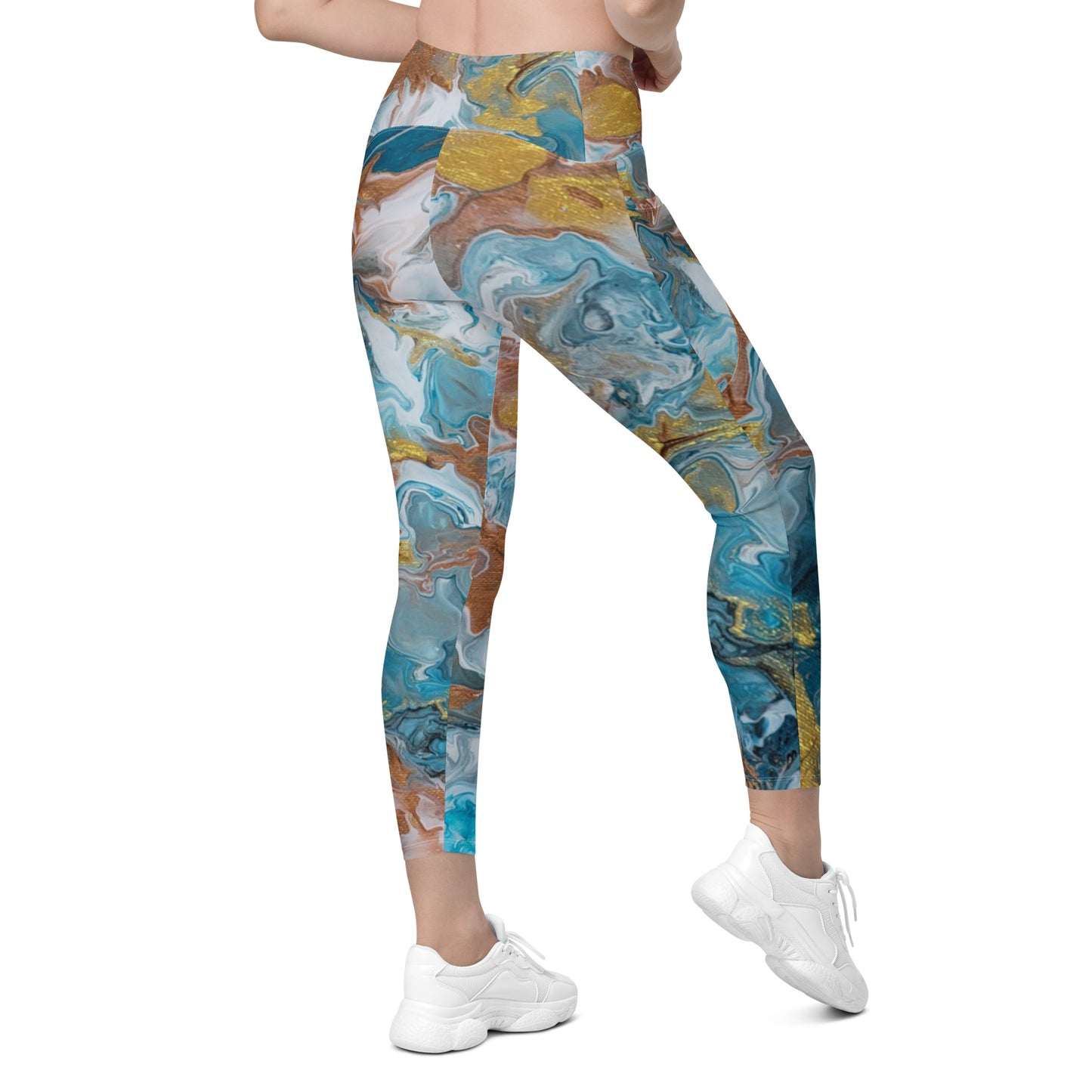 Crossover leggings with pockets